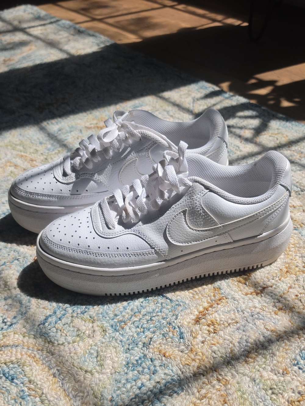 Nike Women's All-White Platform Low-Top Sneakers